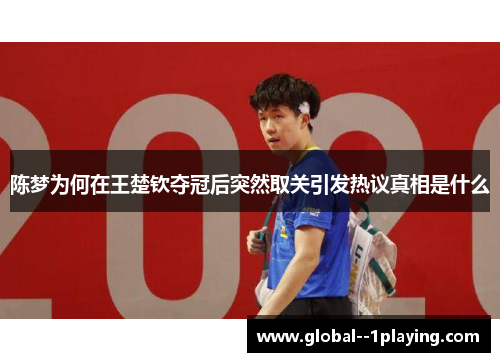 陈梦为何在王楚钦夺冠后突然取关引发热议真相是什么